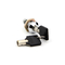 Office Tubular Cam Lock Plastic Black Key Handle 15.5mm Thread Diameter